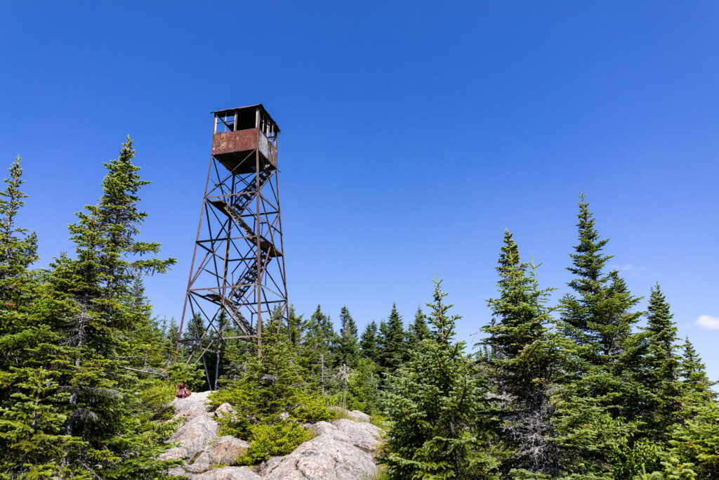 You can see the degradation of the Fire Tower, with rust visible on nearly every inch.